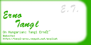 erno tangl business card